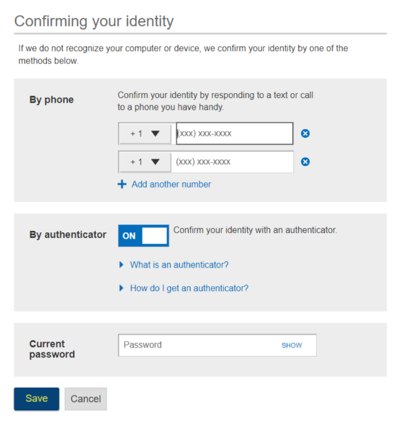 Multi-Factor Authentication | CA CU Online Banking | CoastHills